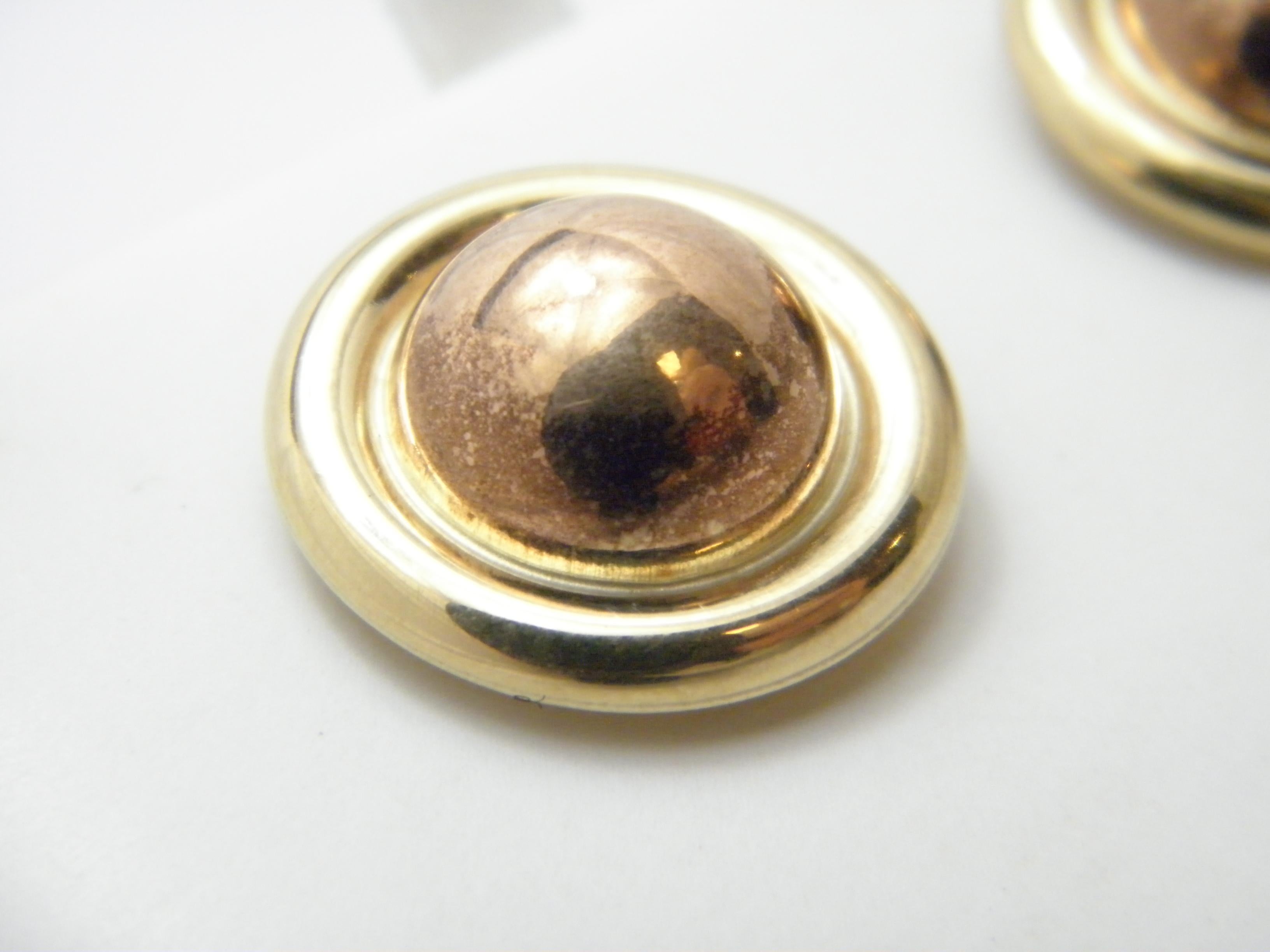 Artisan Vintage 9ct Gold Massive Ball Stud Earrings 375 Purity VGC Heavy For Sale