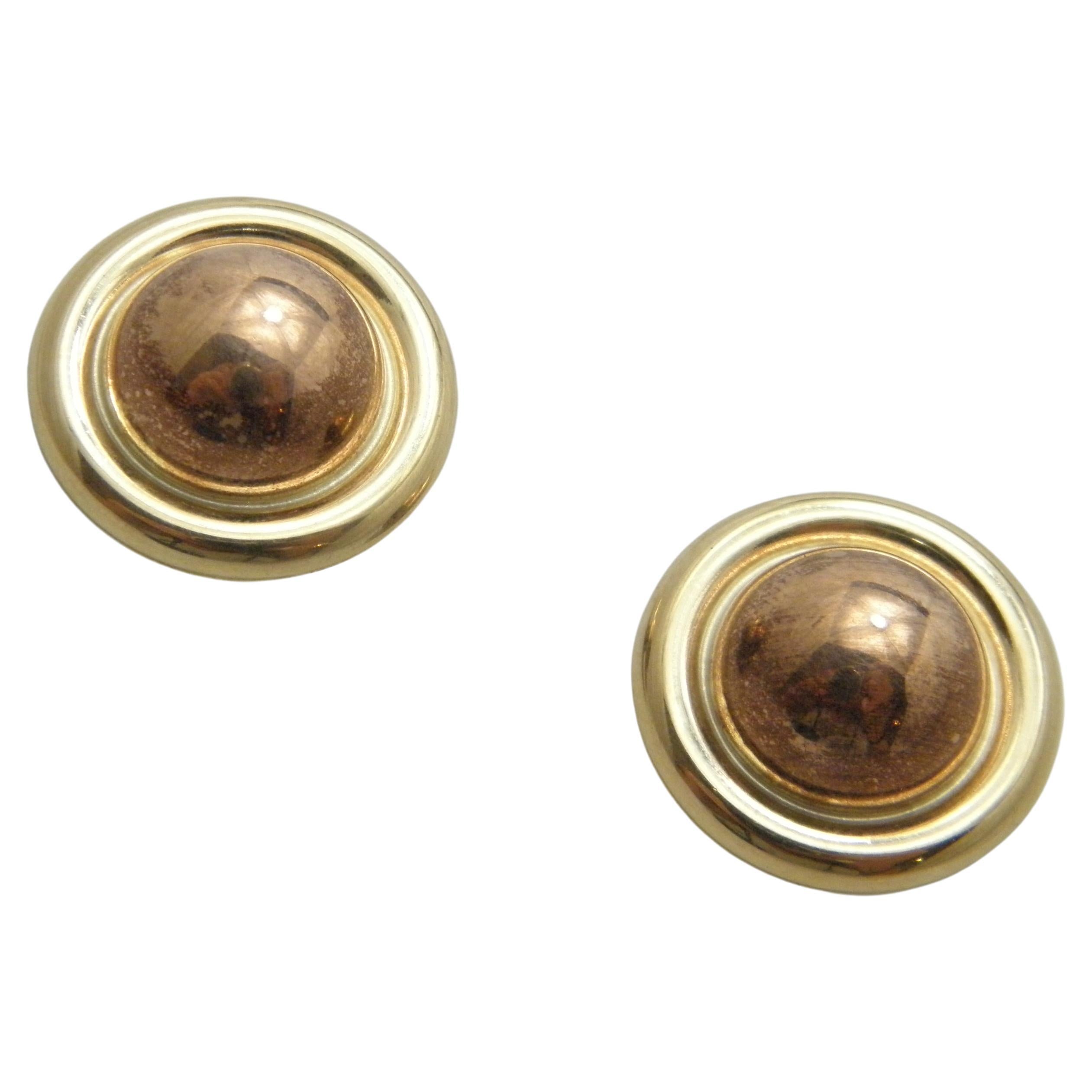 Vintage 9ct Gold Massive Ball Stud Earrings 375 Purity VGC Heavy For Sale