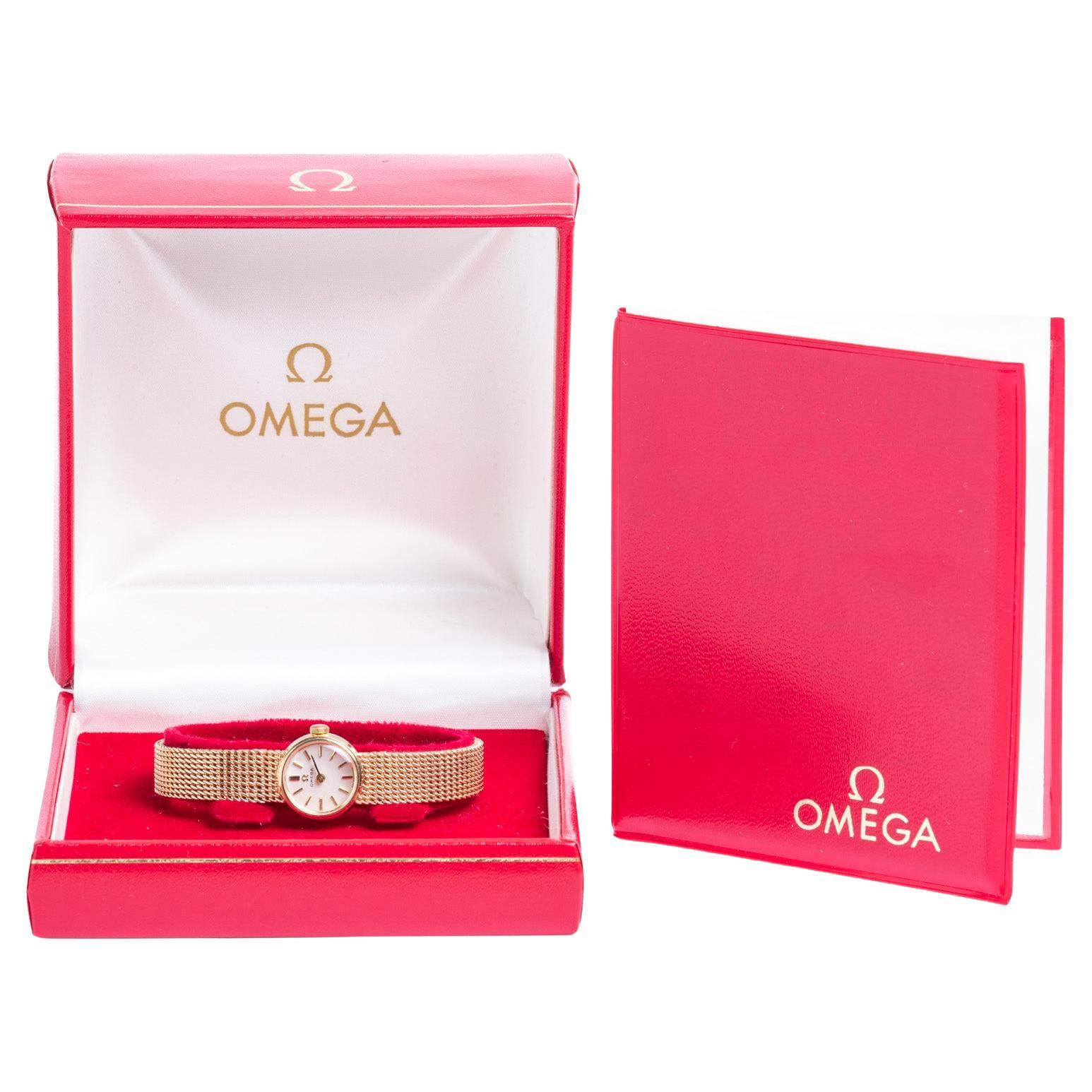 Vintage 9ct Gold Omega Ladies Wristwatch