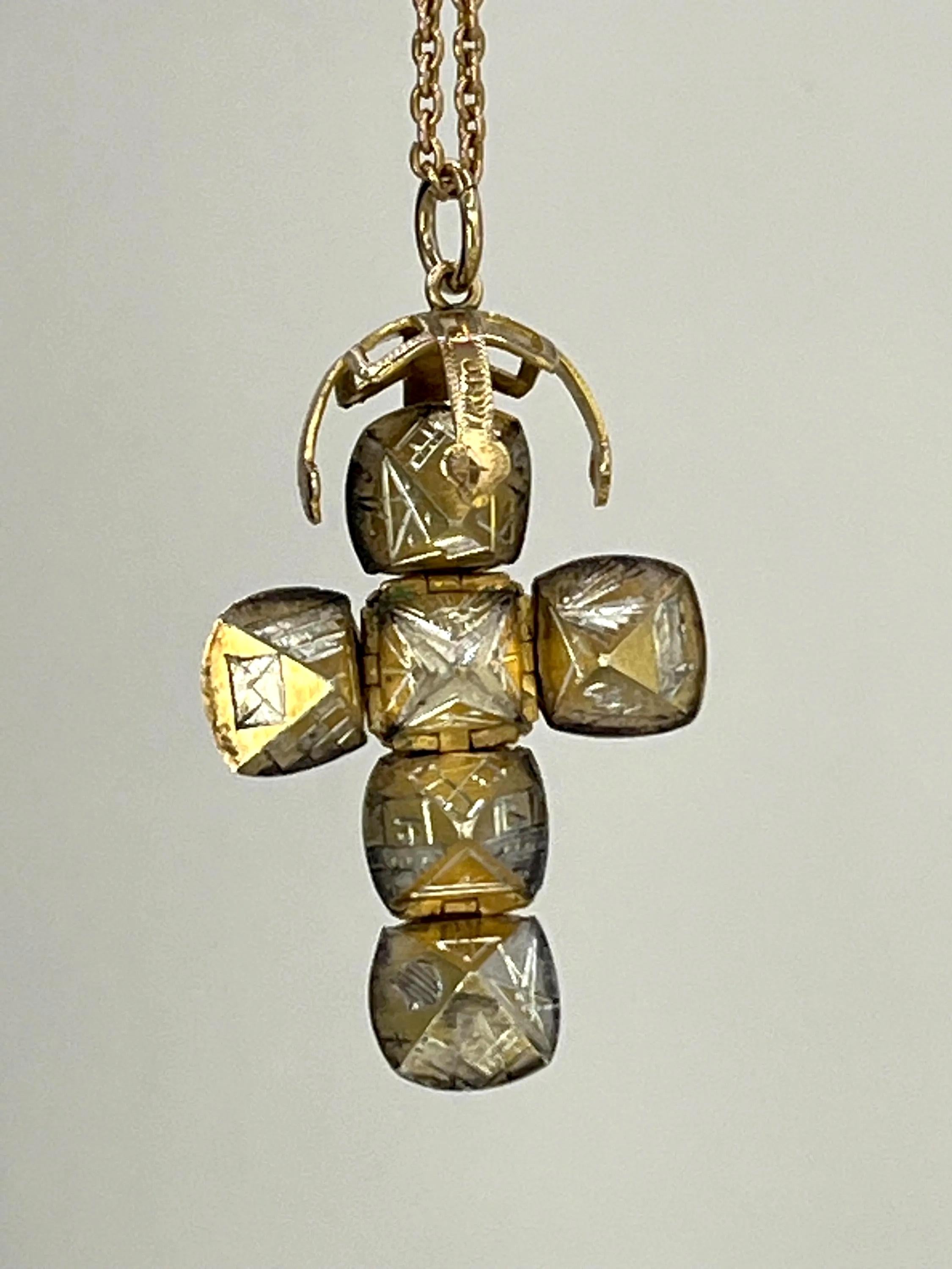 Fob d'epoca in oro 9ct e argento con sfera massonica, circa anni '70 in vendita 3