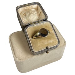 Ovaler Siegelring aus 9 Karat Gold, gestempelt Birmingham 1963, Vintage