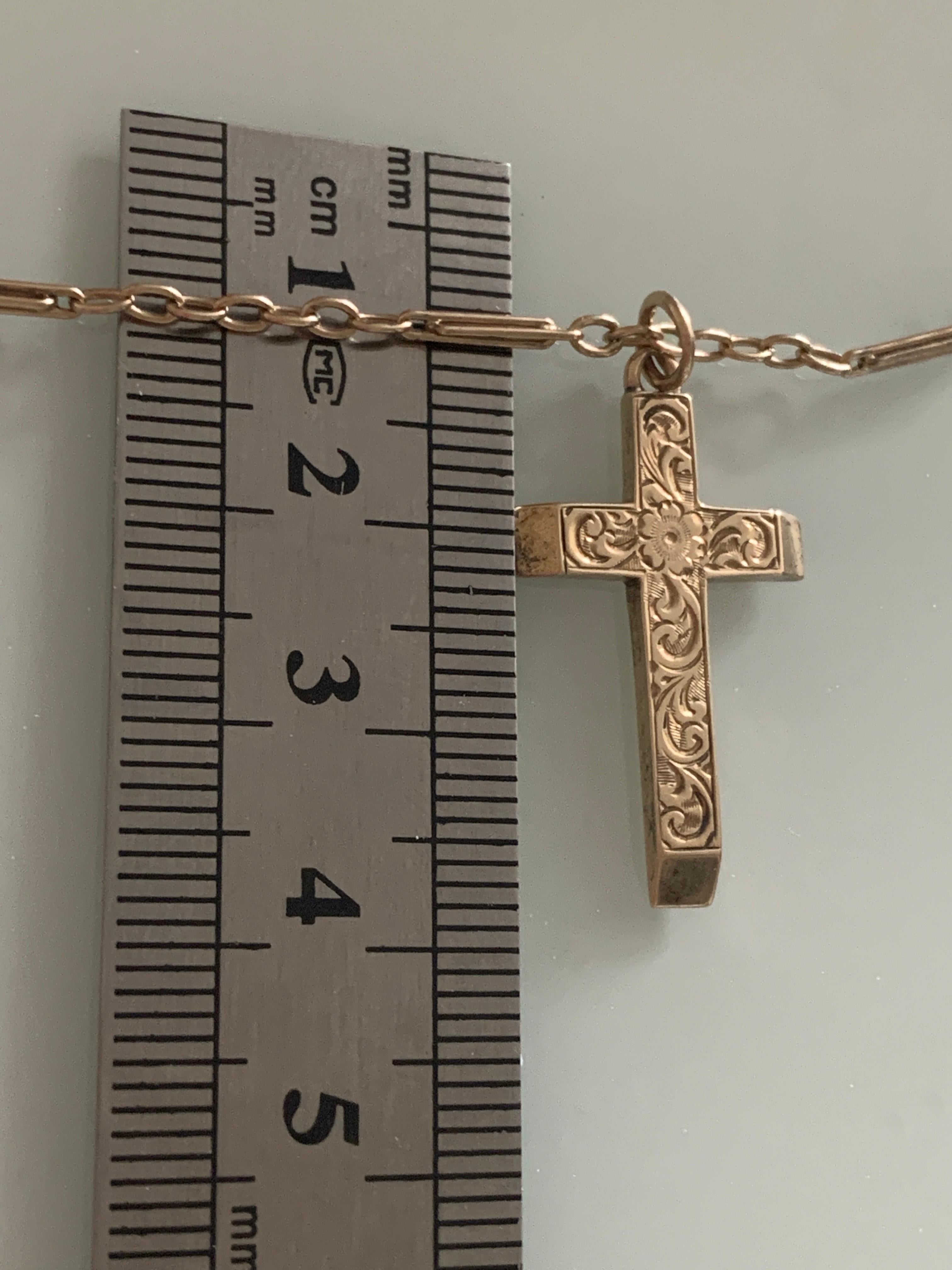 Women's Vintage 9ct Gold Religious by Smith & Pepper Necklace For Sale