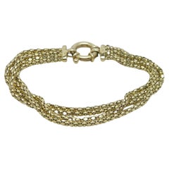Byzantinisches 4strängiges Byzantinisches Armband 925, 9 Karat Gold Vermeil, Reinheit
