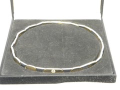 Vintage 9ct Gold Vermeil Sterling Silver Diamond Paste Necklace Chain 20 Inch