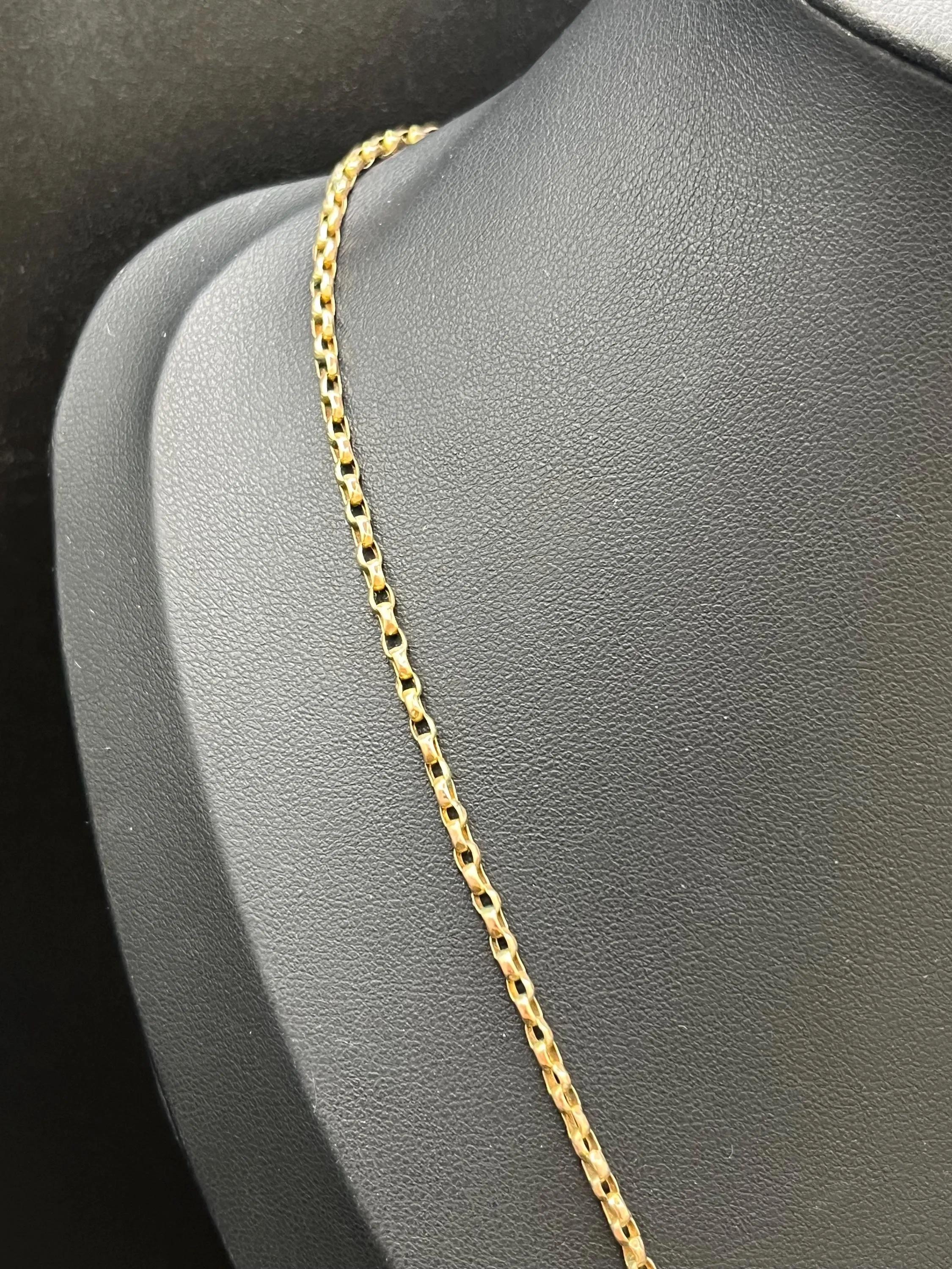 Edwardian Vintage 9ct Rose Gold, 18 Inch, Belcher Link Chain, Circa 1900 For Sale