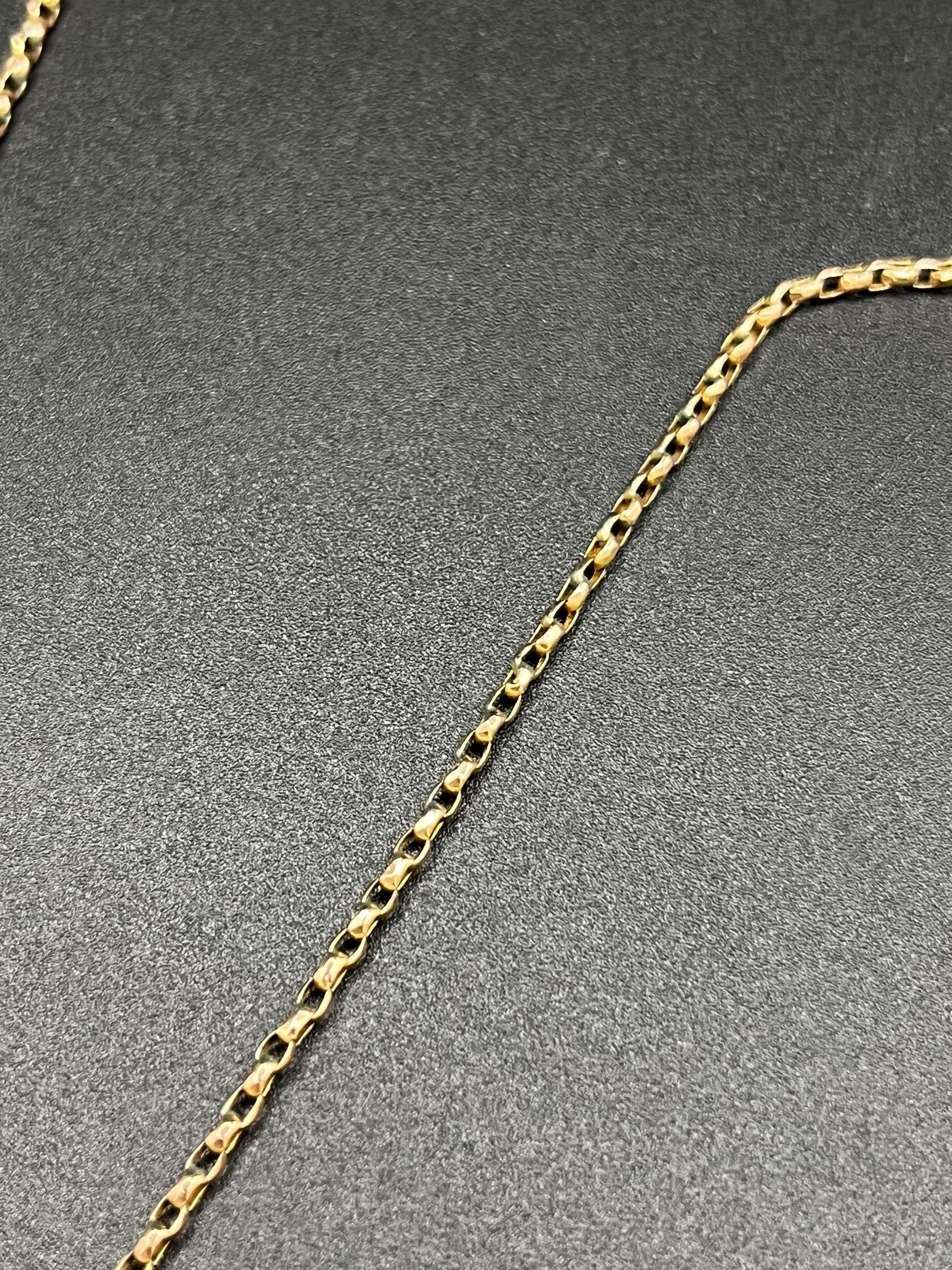 Vintage 9ct Rose Gold, 18 Inch, Belcher Link Chain, Circa 1900 For Sale 4