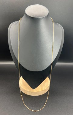 Vintage 9ct Rose Gold Italian 1980s Giovanni Balestra 27 1/2 Inch Box Link Chain