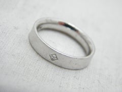 Vintage 9ct White Gold Diamond Wedding Ring Size M1/2 6.5 375 Purity Heavy 4.7g