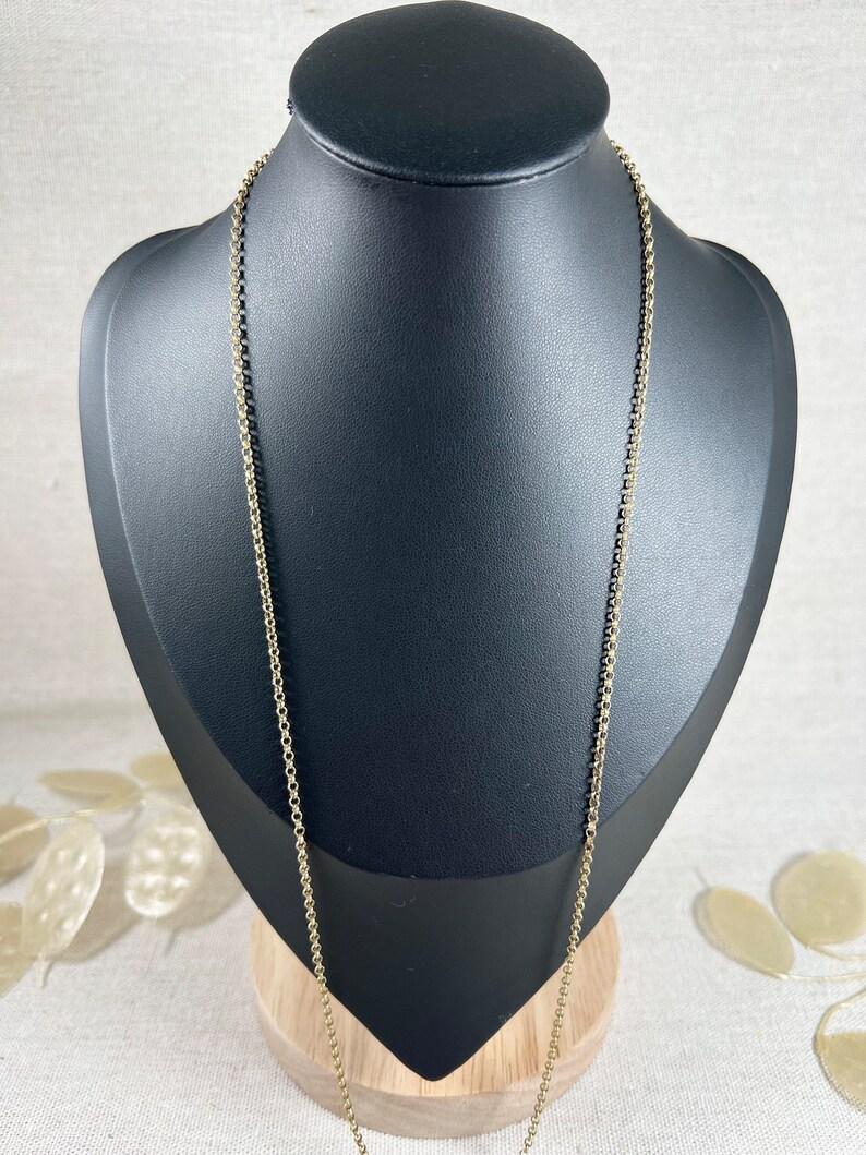 Vintage 9 Karat Gelbgold, 1980er Jahre 23 Zoll Gürtelgliederkette mit Bolt-Ringverschluss für Damen oder Herren im Angebot