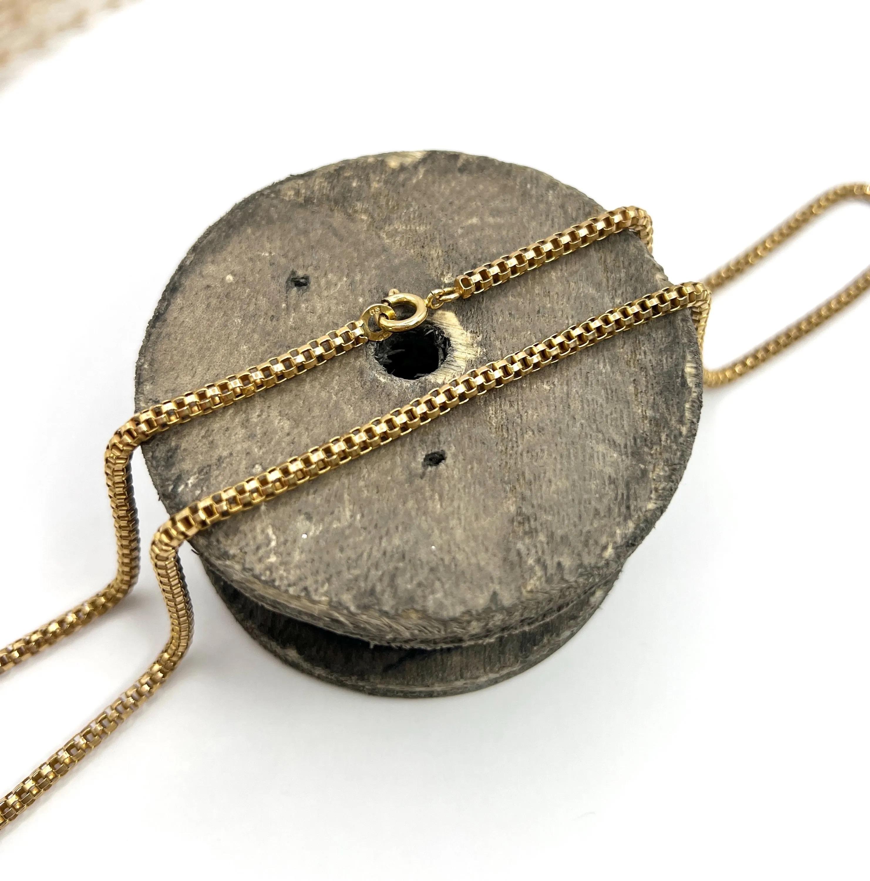 Vintage 9ct Yellow Gold, 1980s 24 3/4 Inch Balestra Box Snake-Link Chain 7