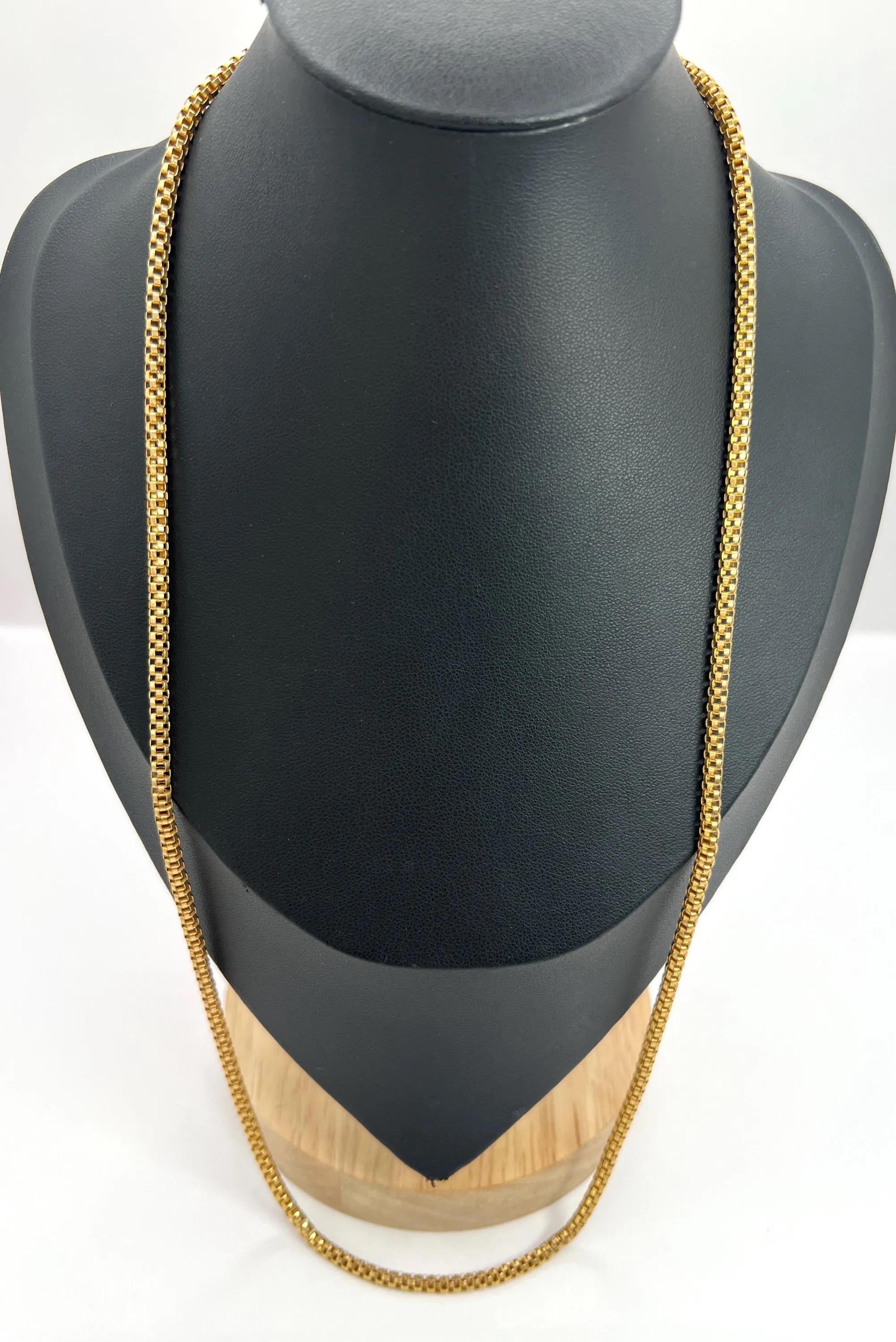 Vintage 9ct Yellow Gold, 1980s 24 3/4 Inch Balestra Box Snake-Link Chain 2