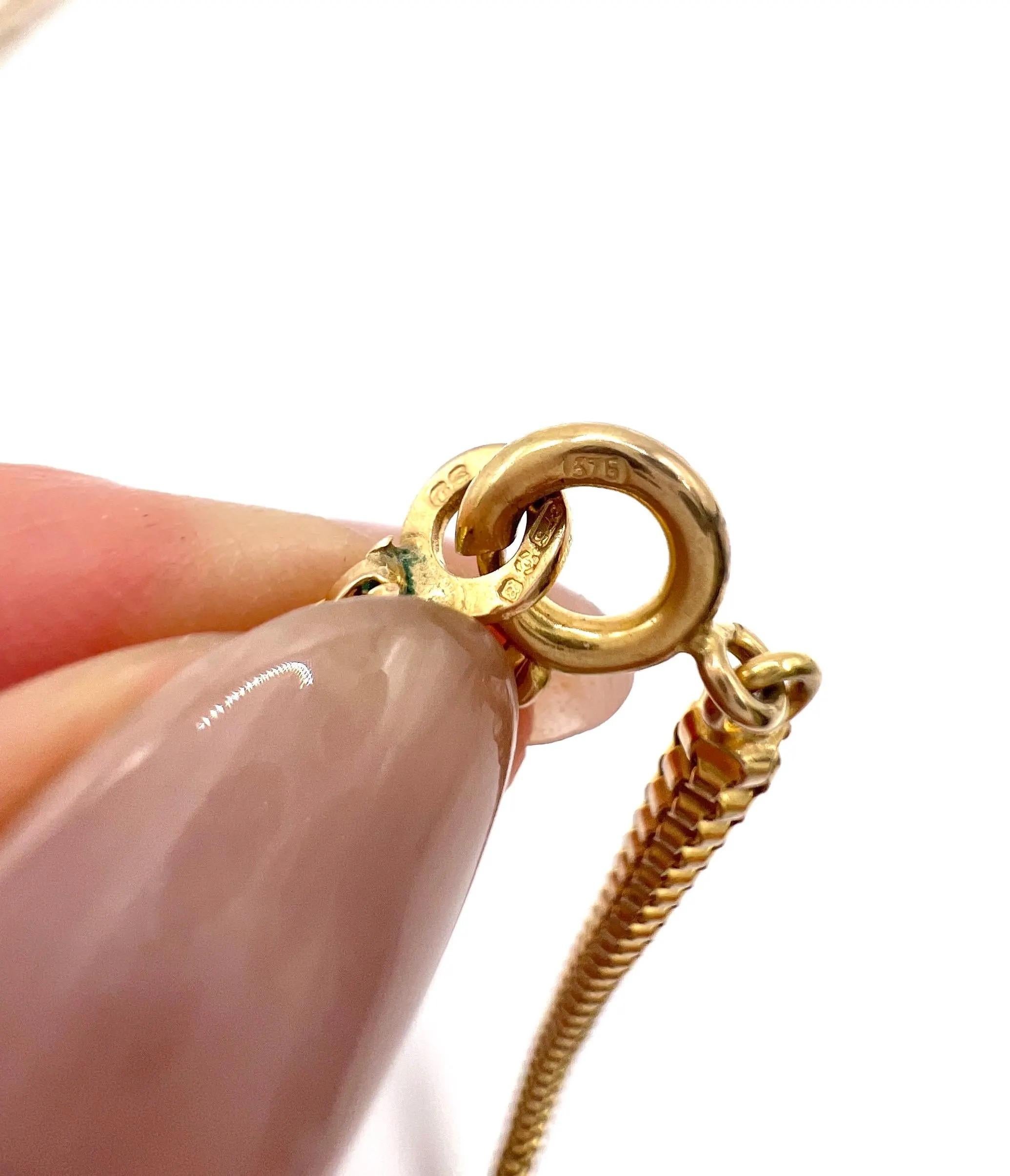 Vintage 9ct Yellow Gold, 1980s 24 3/4 Inch Balestra Box Snake-Link Chain 4