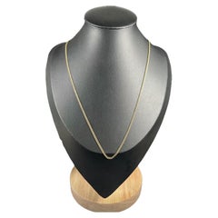 Vintage 9ct Yellow Gold, 1980s Flat Curb Link Chain Necklace