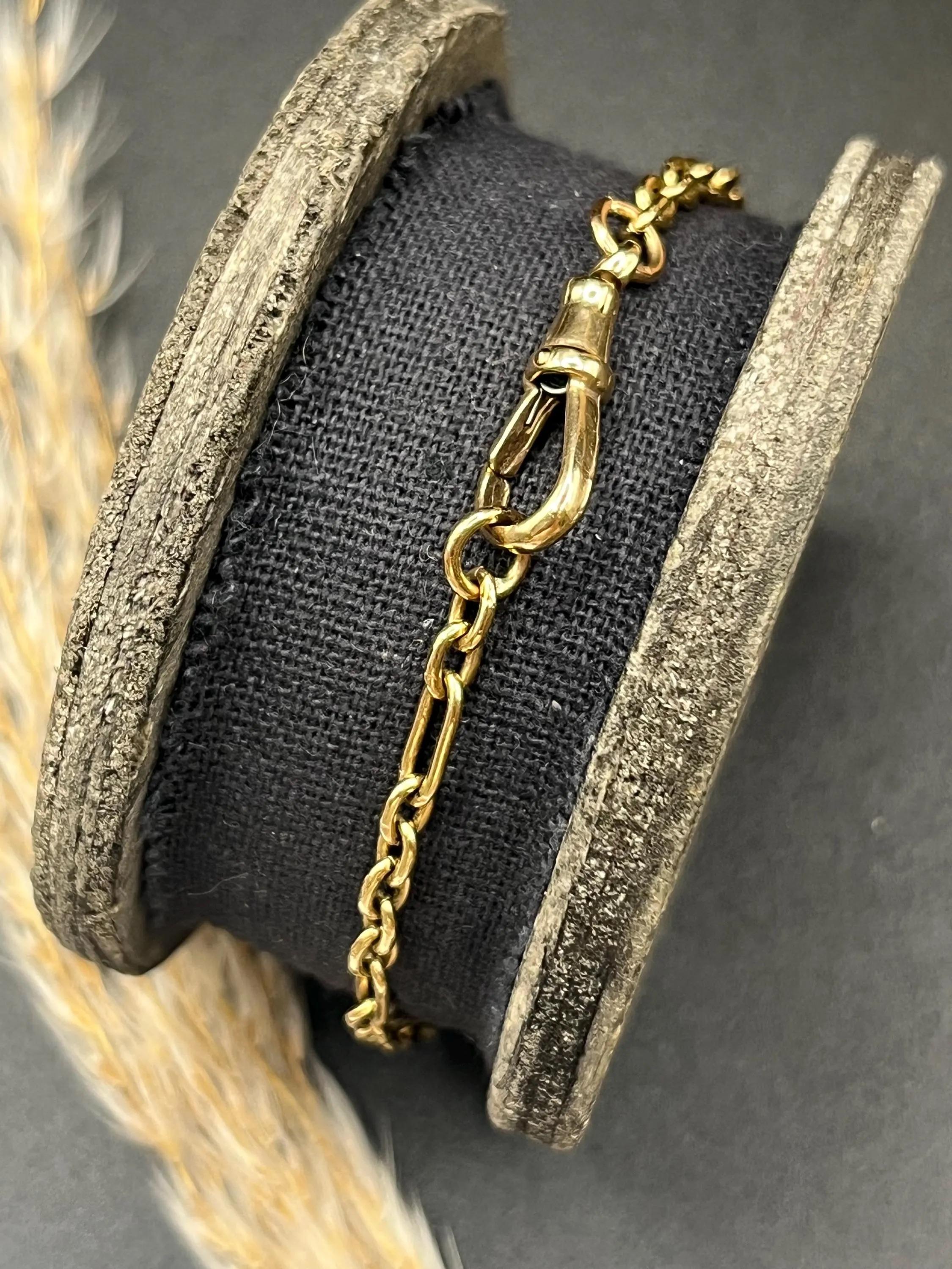Catena Albert Gold d'epoca in oro giallo 9ct con barra a T, 18 pollici circa 1980 in vendita 6