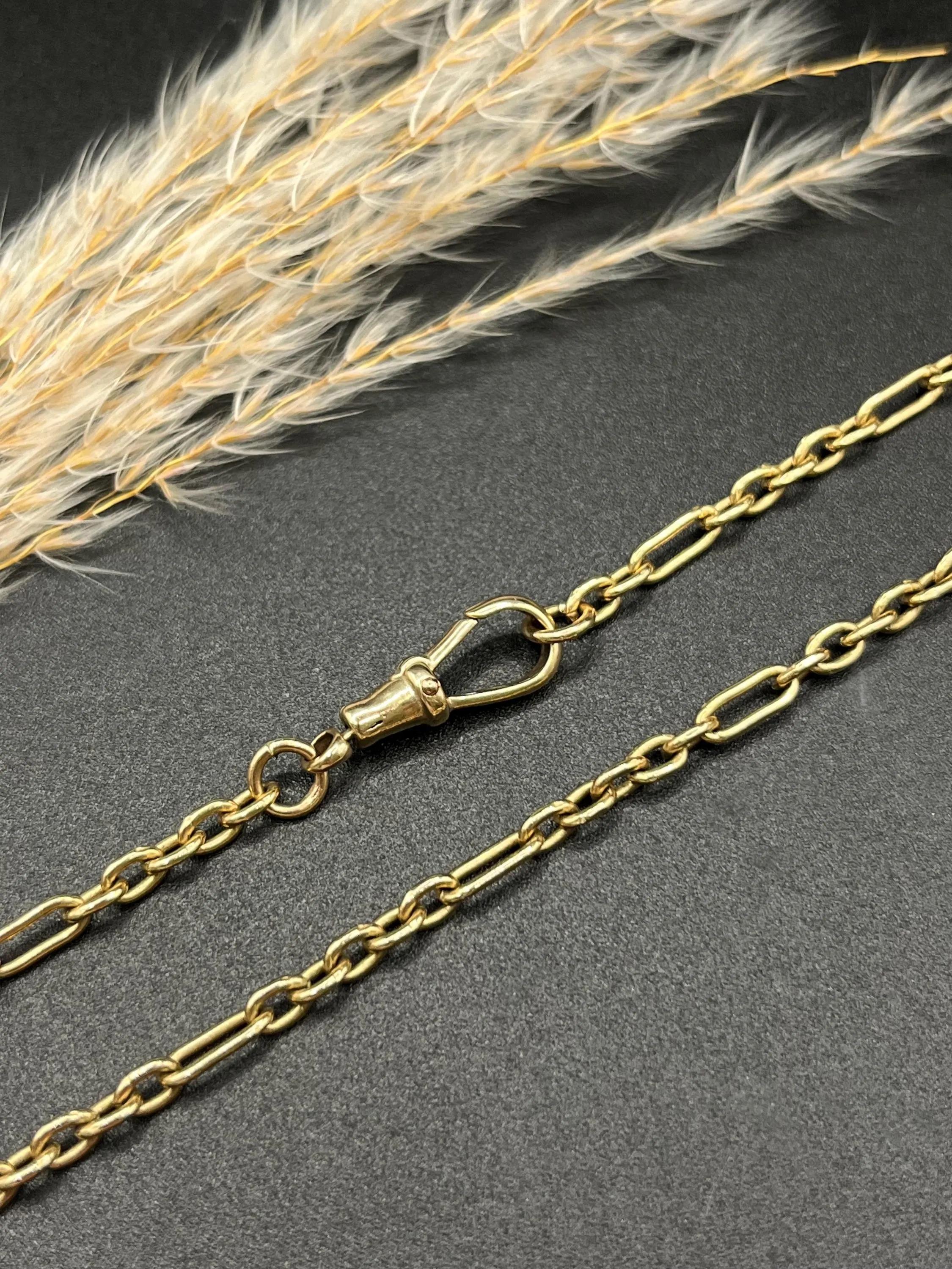Catena Albert Gold d'epoca in oro giallo 9ct con barra a T, 18 pollici circa 1980 in vendita 4