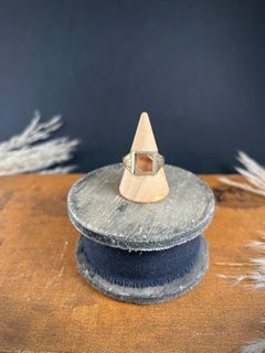 Vintage 9ct Yellow Gold, Birmingham Hallmarked, 1960s Square Shaped Signet Ring