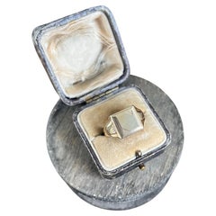 Vintage 9ct Yellow Gold, Birmingham Hallmarked, 1960s Square Shaped Signet Ring