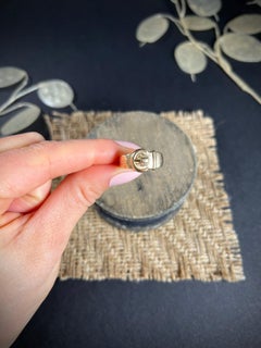 Vintage 9ct Yellow Gold Buckle Belt Ring