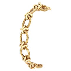 Vintage 9ct Yellow Gold Chain Bracelet, hallmarked 1963