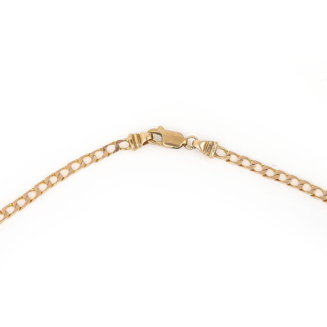 Women's or Men's Vintage 9 Carat Yellow Gold Fancy Link Long Chain, circa 1987 For Sale