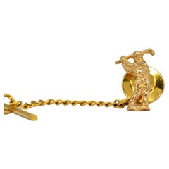 Épingle de revers Present Tie Tack de golf PGA en or jaune 9 carats vintage