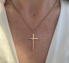 Vintage 9ct Yellow Gold Hallmarked Birmingham 1994, Cross Pendant