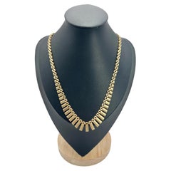 Vintage 9ct Yellow Gold Italian Hallmarked, 1980s Reversible Cleopatra Necklace
