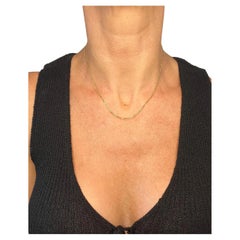 Vintage 9ct Yellow Gold Stamped, 1980s 16 1/4 Inch Figaro Link Chain Necklace