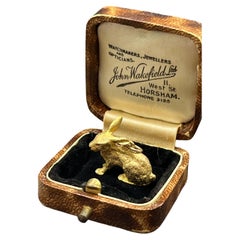 Vintage 9ct Yellow Gold Stamped, 1980s Rabbit Charm / Pendant