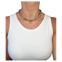 Vintage Collier en or jaune 9ct, Tubogas, poinçonné Londres 1947