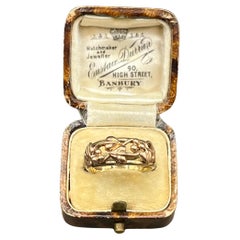 Anillo vintage de oro amarillo y rosa de 9 ct con estampado de dragón galés, Hallmarked 1992