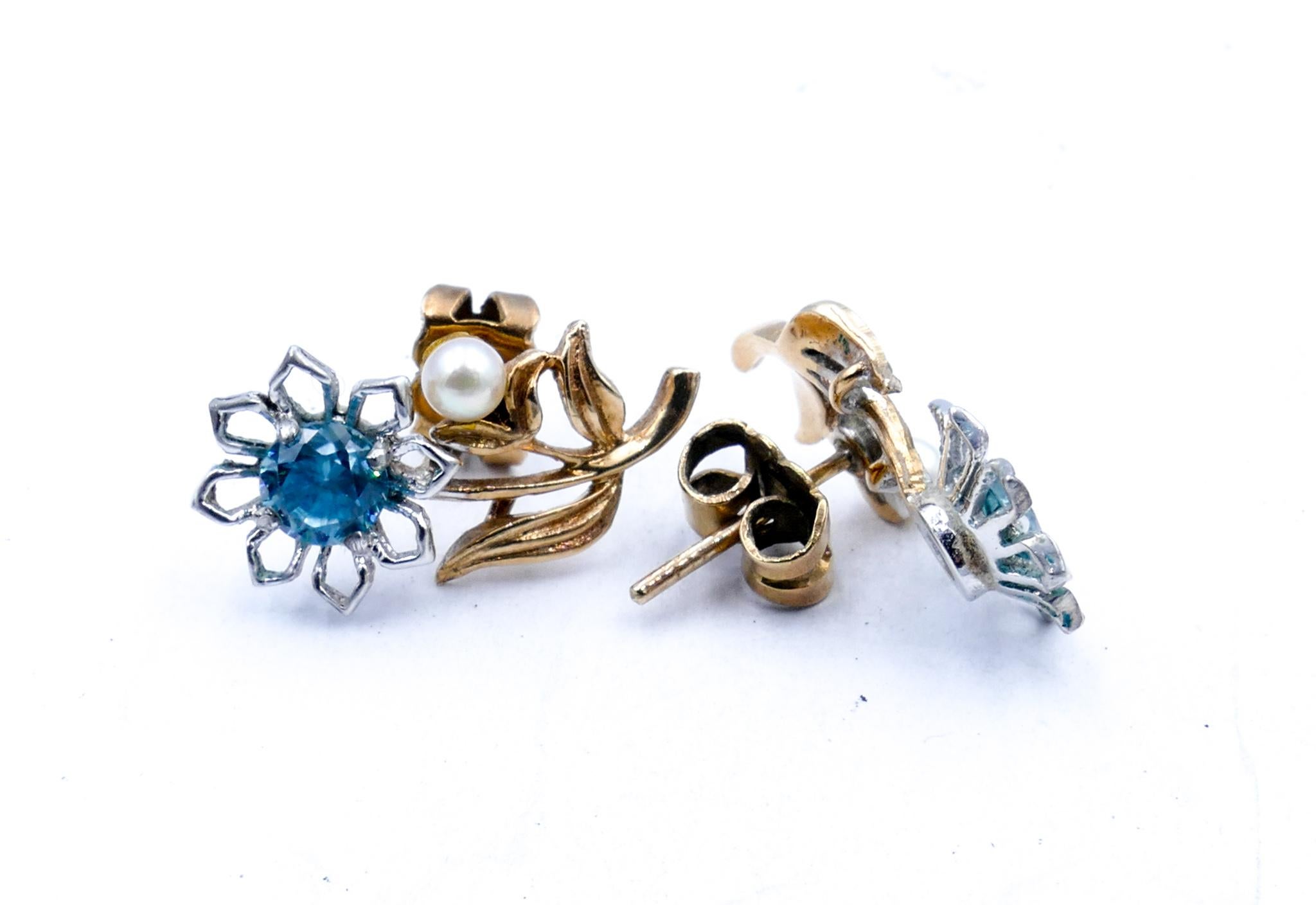 aquamarine pearl earrings