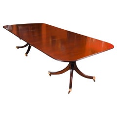 Vintage 9ft 276cm Mahogany Twin Pillar DiningTable by William Tillman20thCentury Vintage 9ft 276cm Mahogany Twin Pillar DiningTable by William Tillman20thCentury