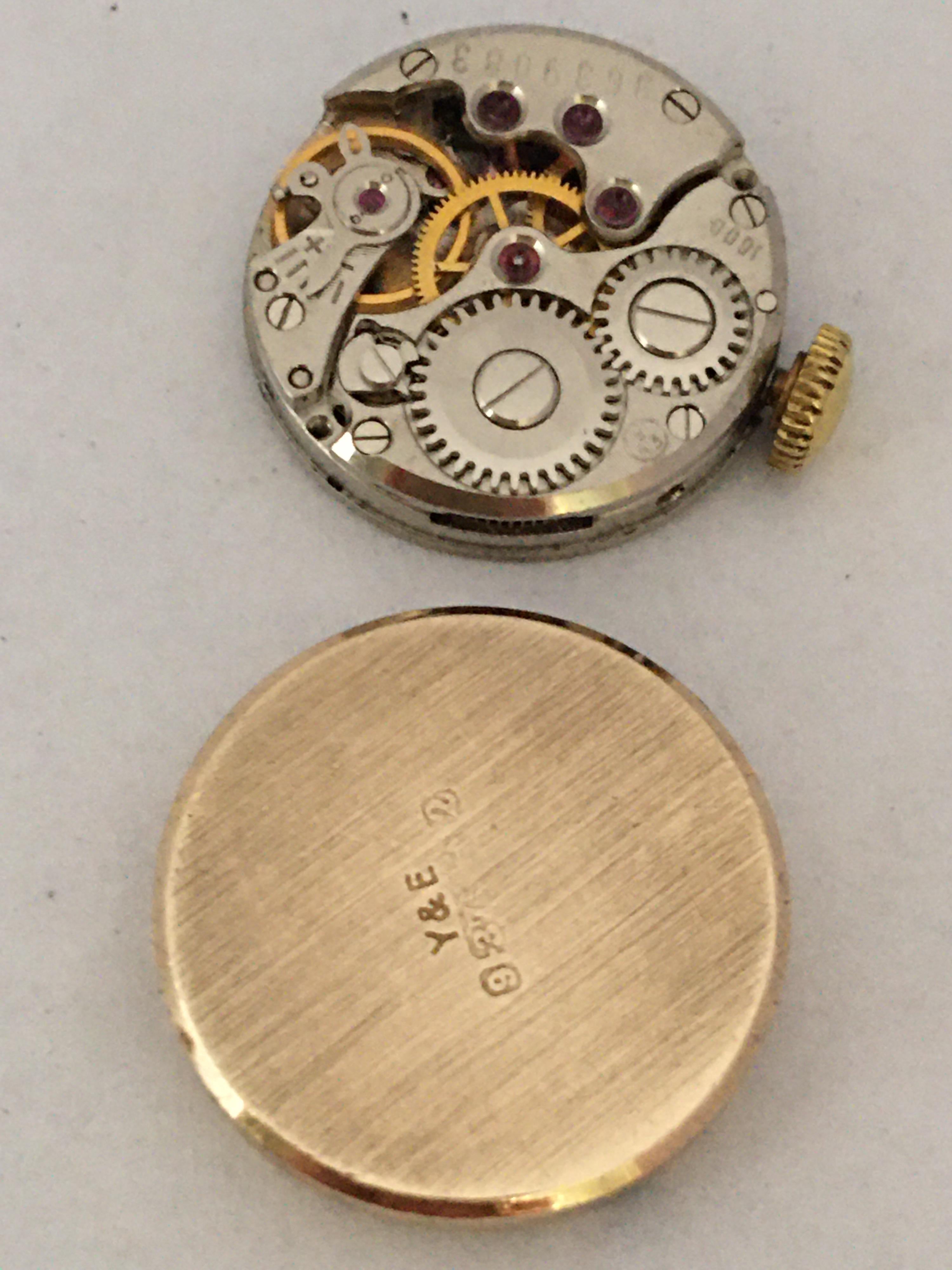 Vintage 9 Karat Gold and Rolled Gold Strap Ladies Mechanical Watch 7