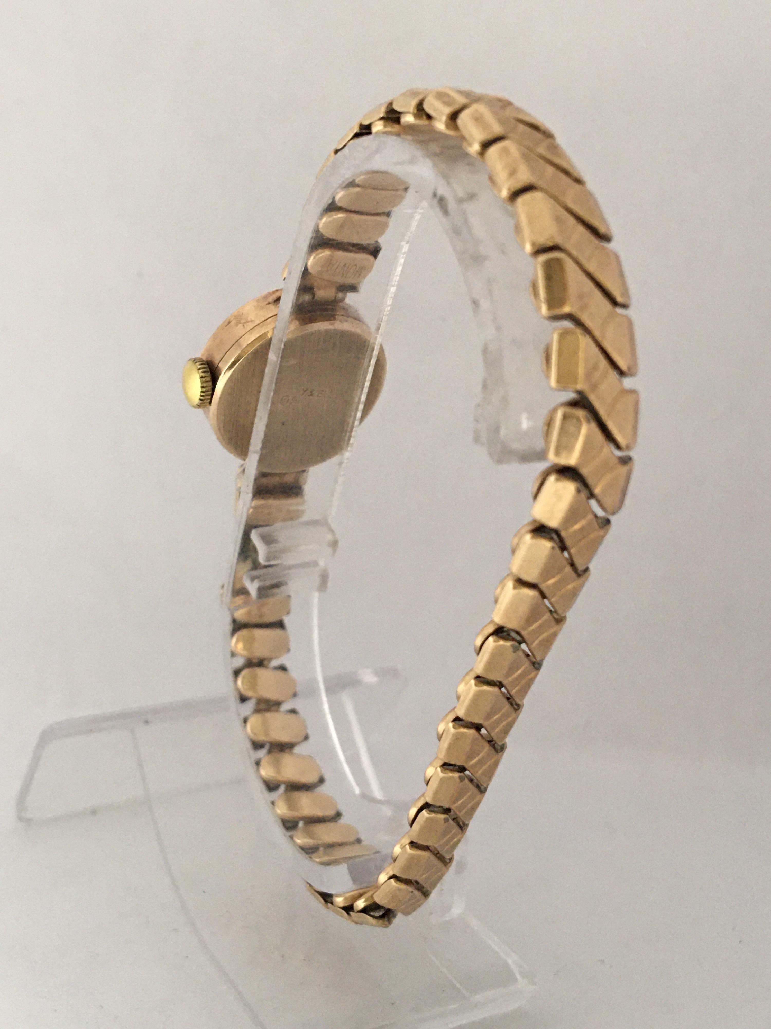 Vintage 9 Karat Gold and Rolled Gold Strap Ladies Mechanical Watch 1
