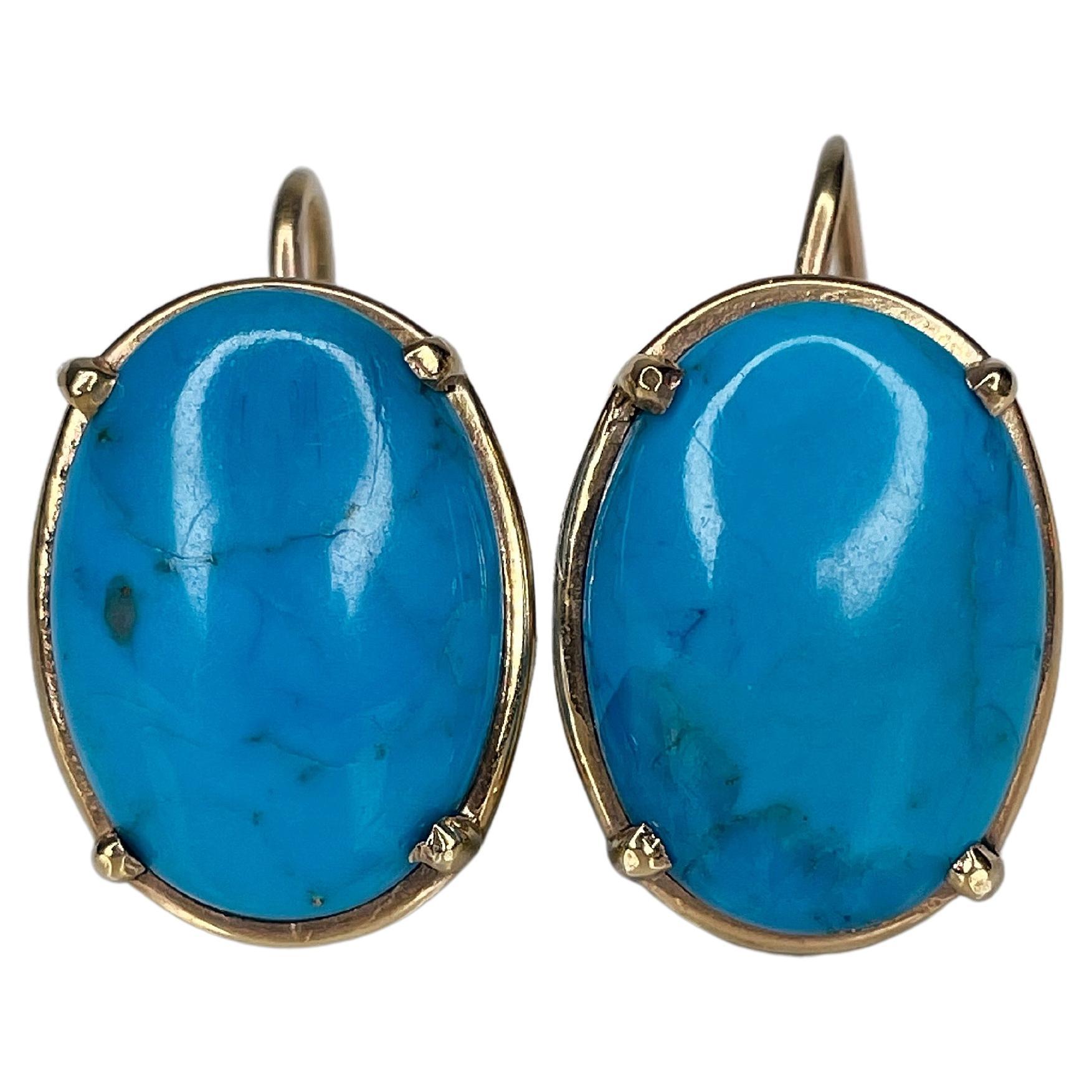Turquoise Oval Earrings