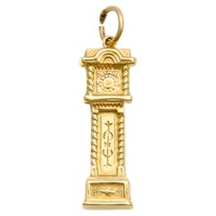 Vintage 9K Gold Cuckoo Clock Charm Pendant