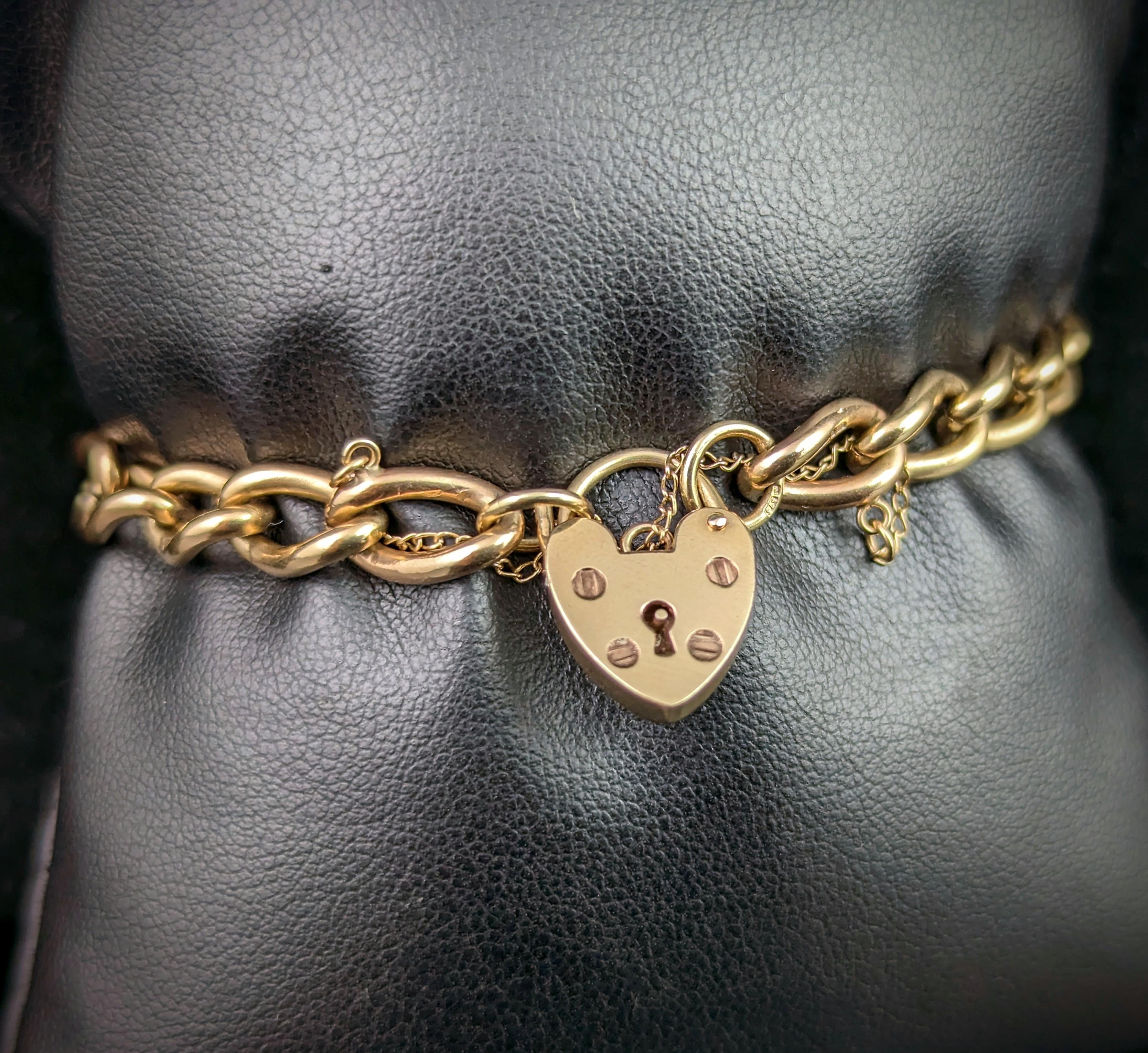 gold heart padlock clasp