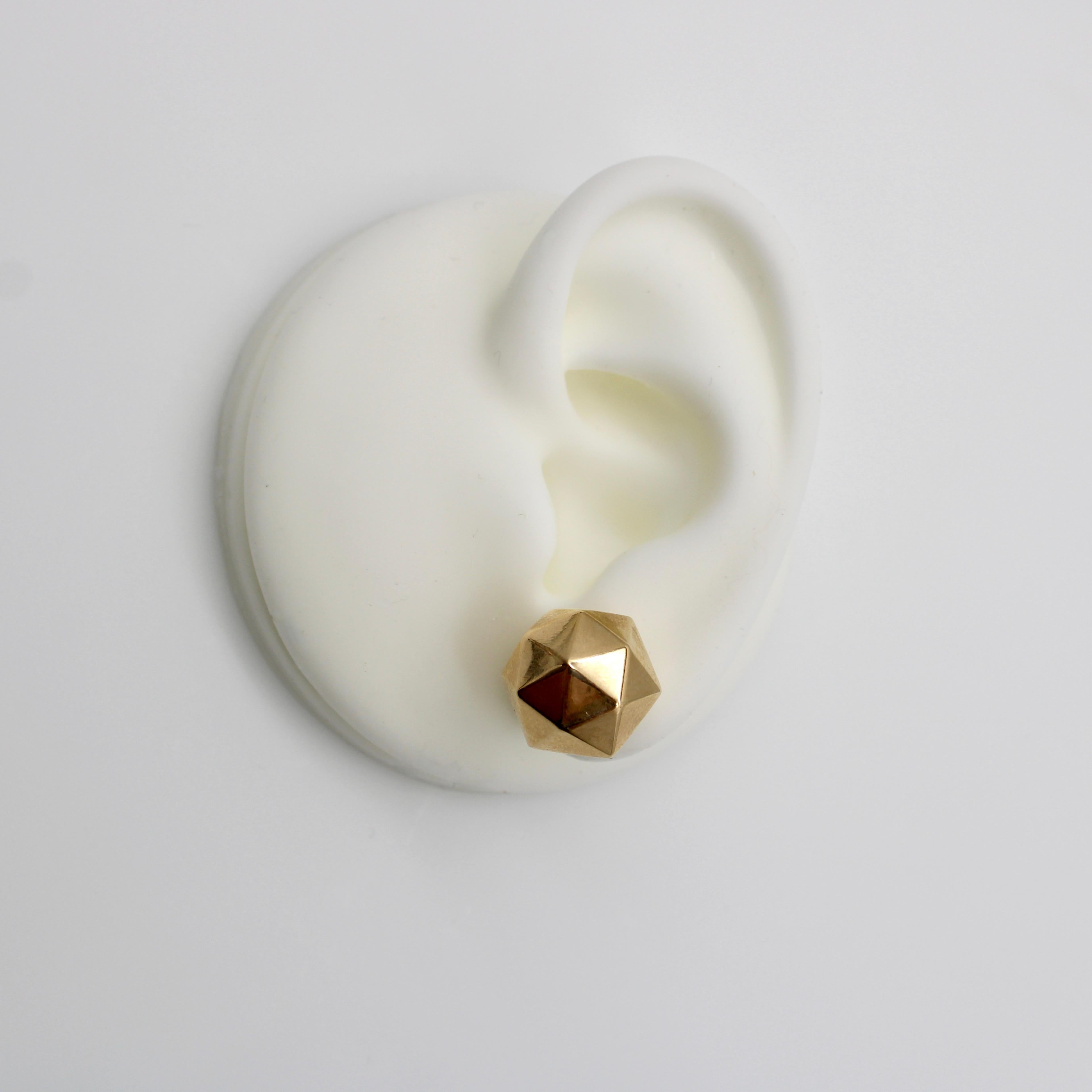 Vintage 9K Gold Geodätische Kuppel Ohrringe im Angebot 4