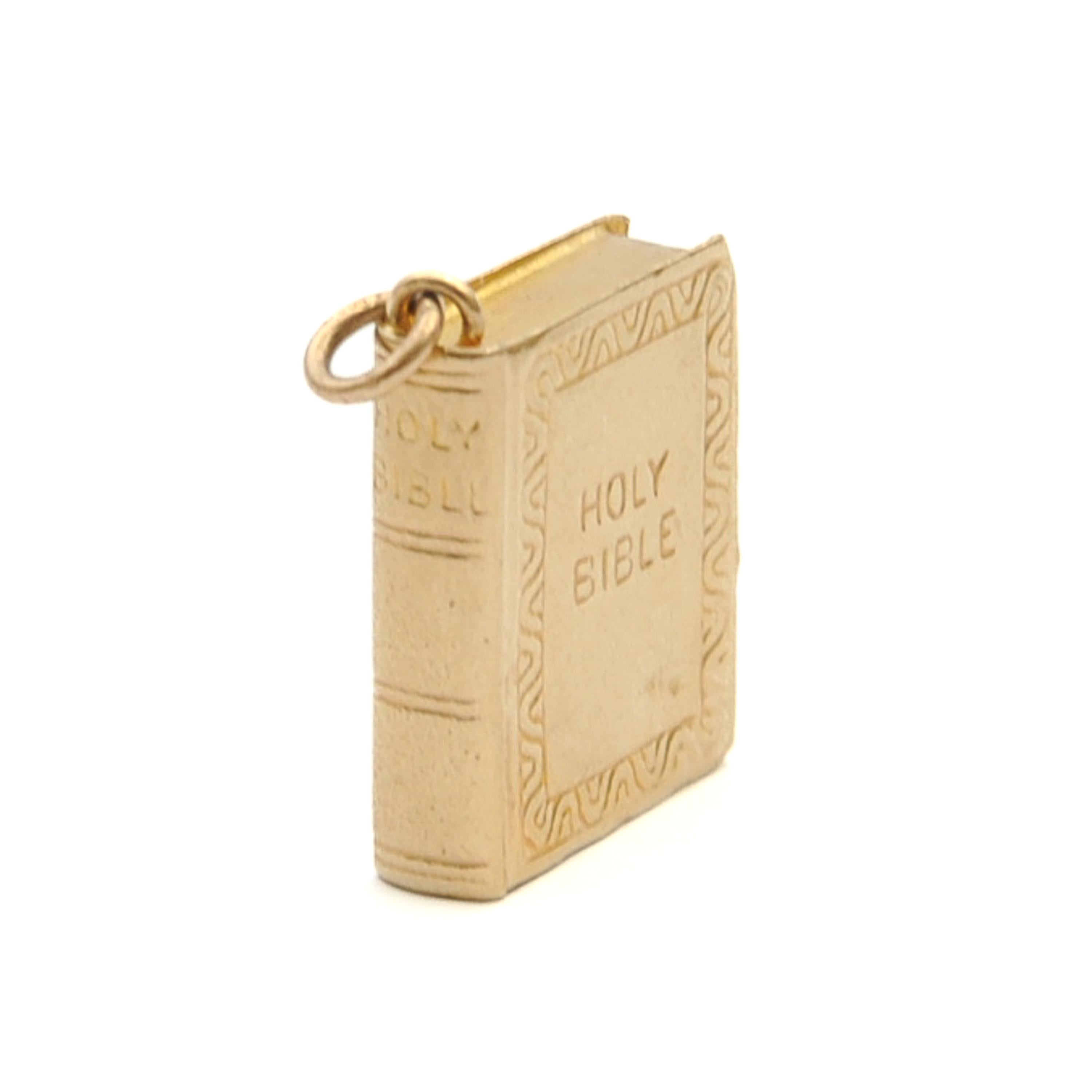 gold holy bible pendant