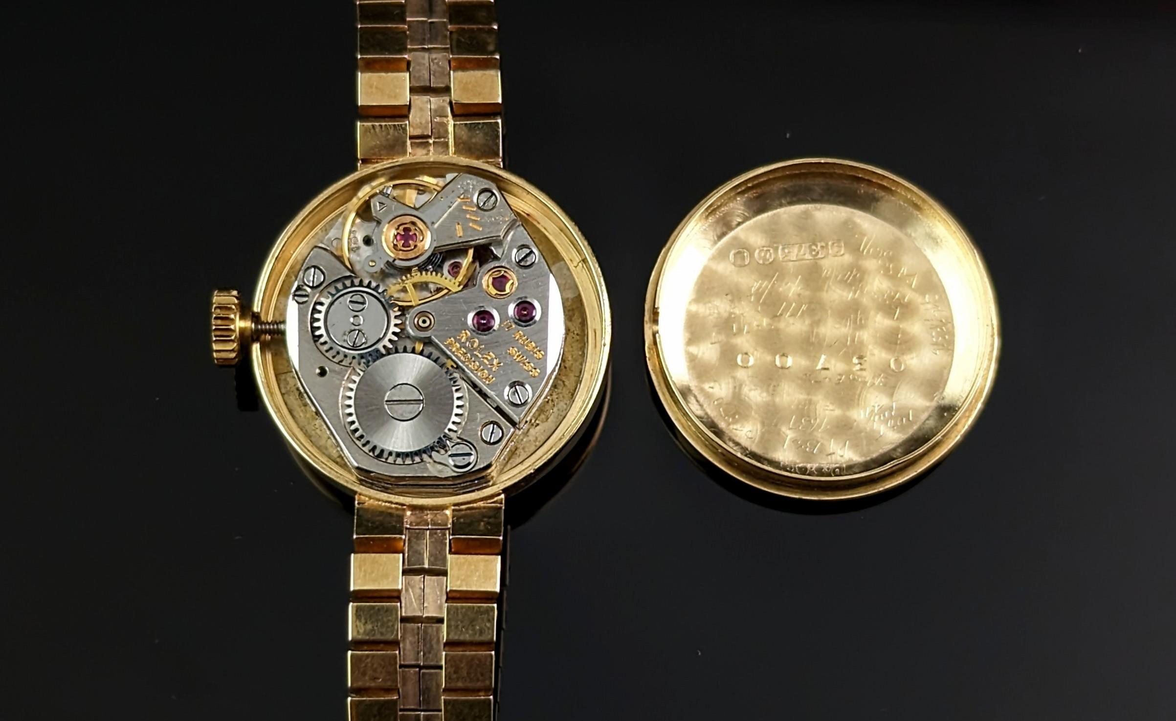 Vintage 9k gold Ladies Rolex Precision wristwatch, boxed watch  en vente 7