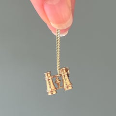 Vintage 9K Gold Opera Binoculars Charm Pendant