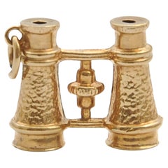 Vintage 9K Gold Opera Binoculars Charm-Anhänger