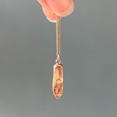 Vintage 9K Gold Oxford Shoe Charm Pendant