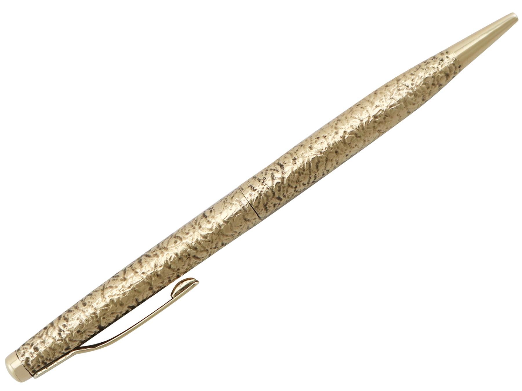 Lápiz vintage de oro de 9 quilates (1968)