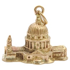 Vintage 9K Gold St. Pauls Cathedral Charm Pendant