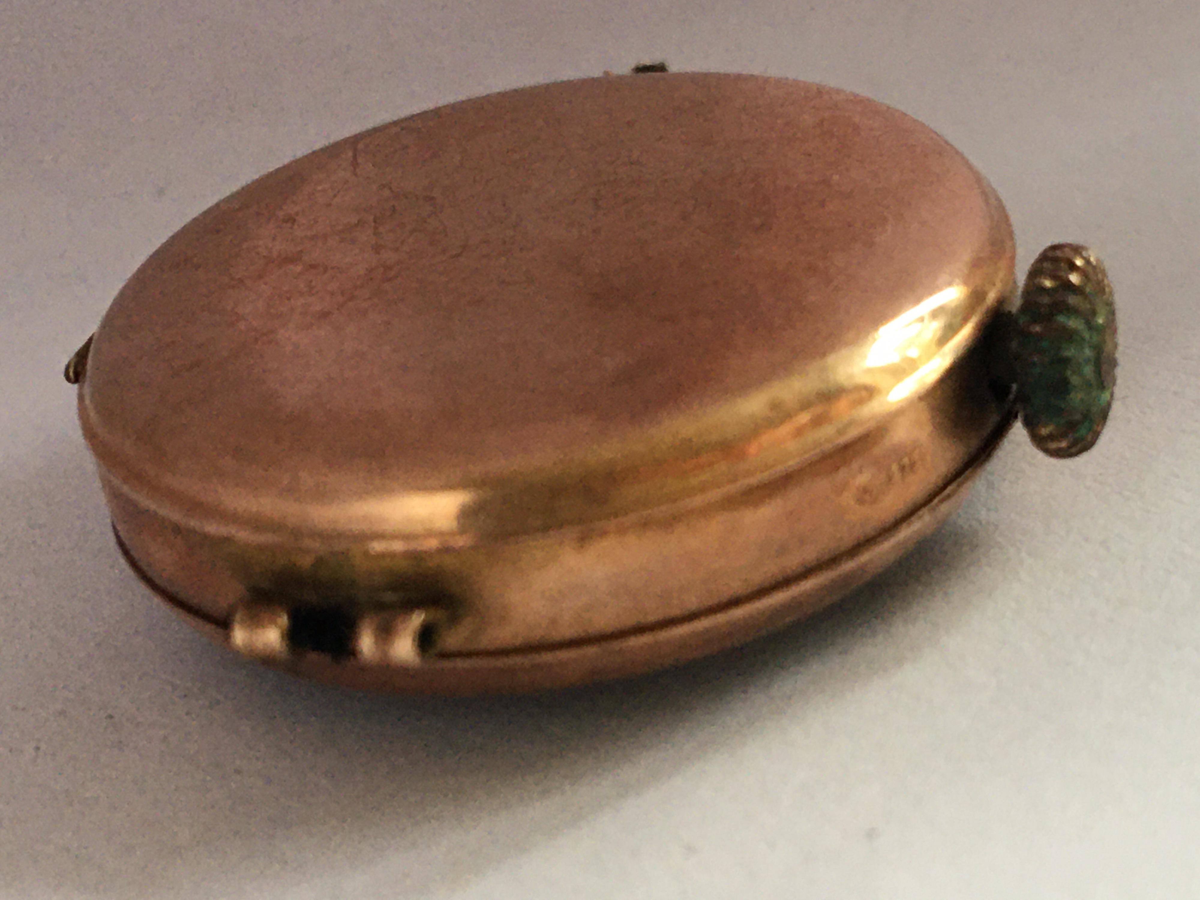 Women's or Men's Vintage 9 Karat Gold Swiss Mechanical Ladies Trench Watch 'No Strap' For Sale