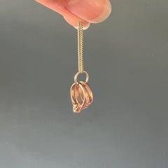Vintage 9K Gold Trinity Ringe Charme Anhänger