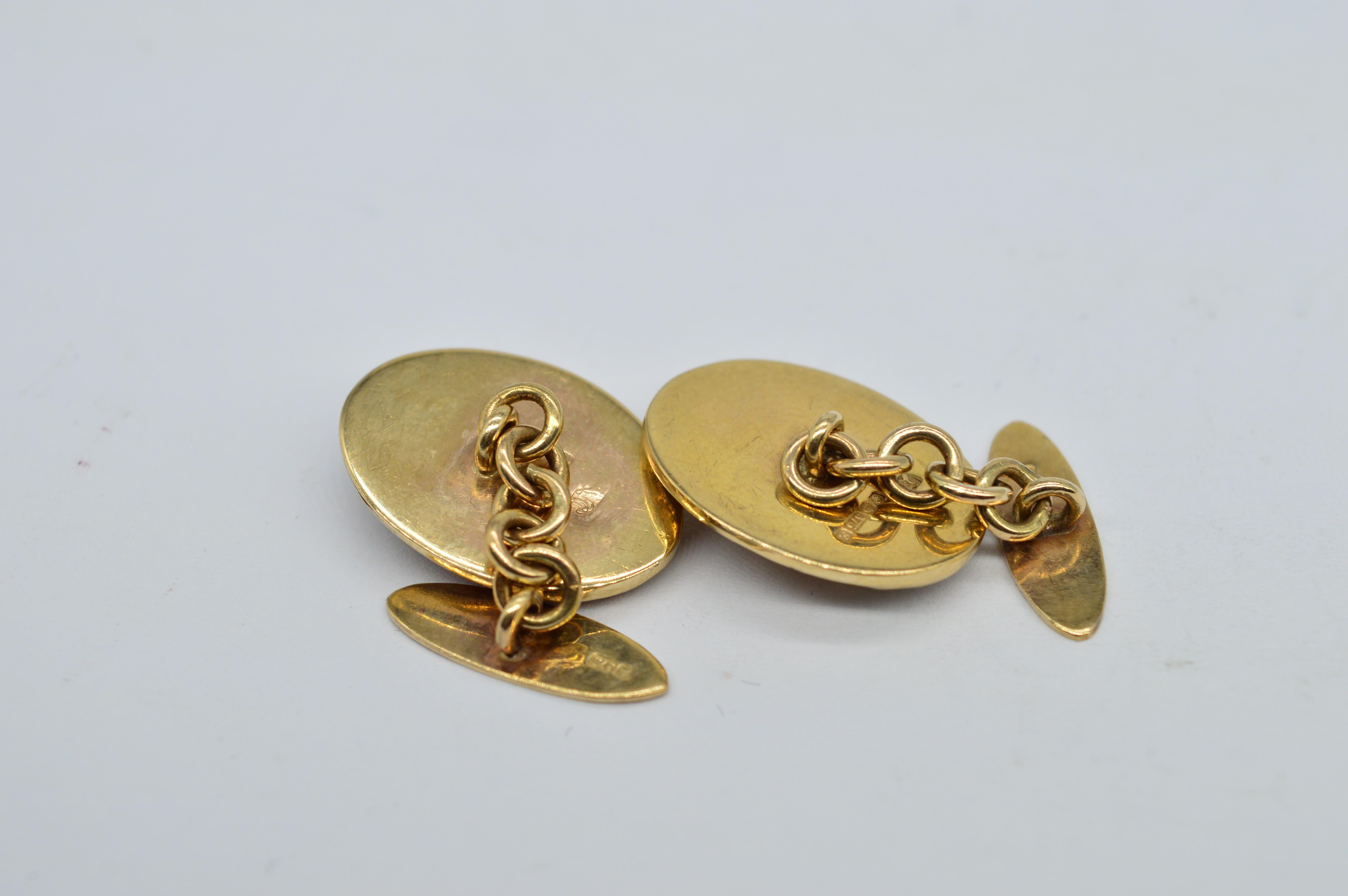 viktorianische 9k Gold Manschettenknöpfe mit Muschelkamee, handgeschnitzt, Statement im Zustand „Gut“ im Angebot in Benfleet, GB