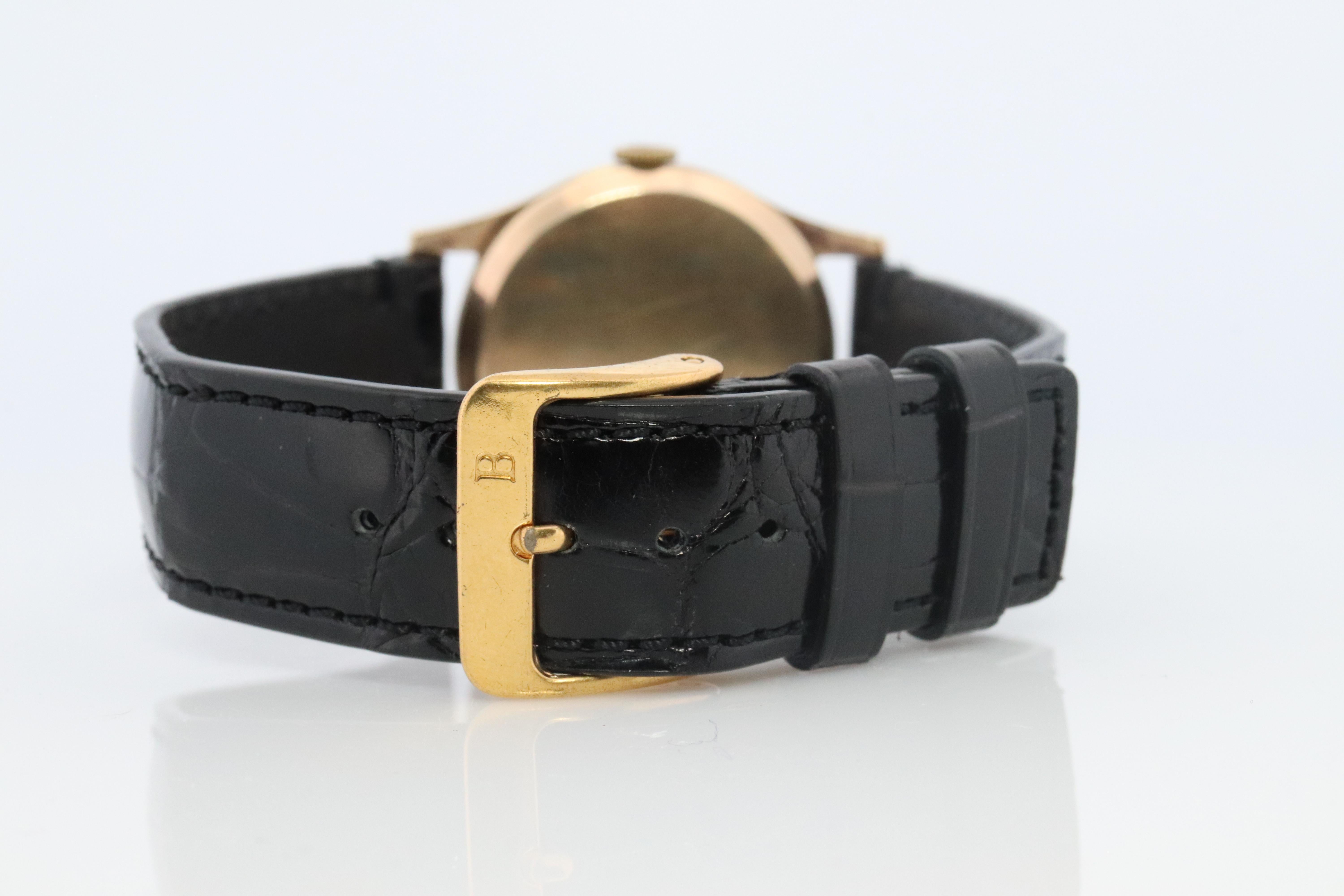Vintage 9k ROLEX Watch. Rolex 9k YG 12868 Dress Watch 1950s For Sale 5